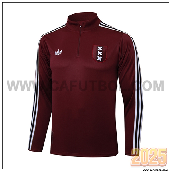 Sudadera Entrenamiento Ajax Rojo/Blanco/Negro 2025 2026
