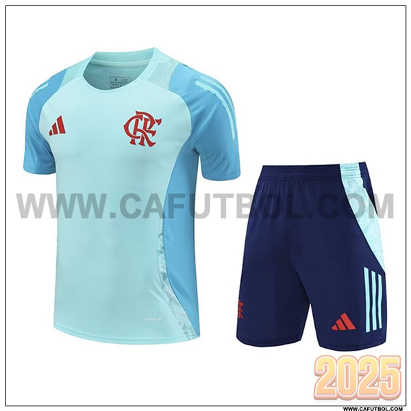 Camiseta Entrenamiento Flamengo Ninos Verde/Azul 2025 2026