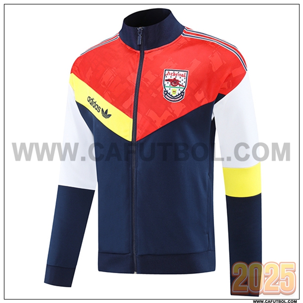 Chaquetas Futbol Arsenal Azul/Naranja/Blanco/Amarillo 2025 2026