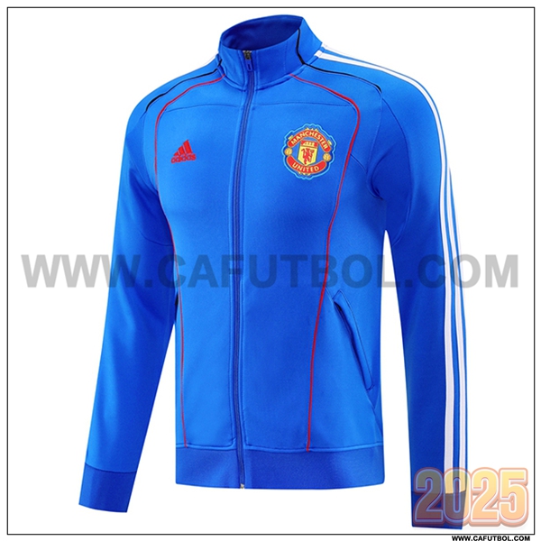 Chaquetas Futbol Manchester United Azul/Blanco/Rojo 2025 2026