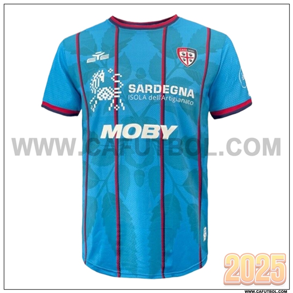 Nuevo Camiseta de Cagliari Tercero Azul/Rojo 2025 2026
