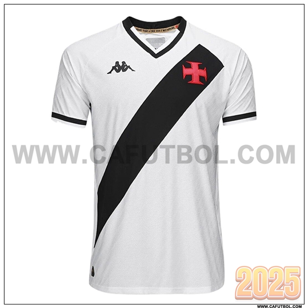 Nuevo Camiseta de CR Vasco Da Gama Segunda Blanco/Negro 2025 2026