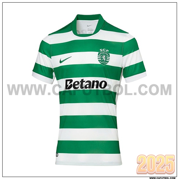 Nuevo Camiseta de Sporting Primera Verde/Blanco 2025 2026