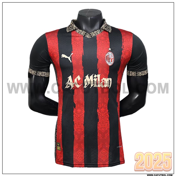Camiseta Futbol AC Milan Rojo/Negro Edicion Especial 2025 2026