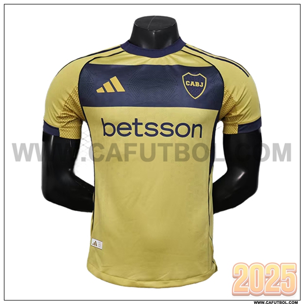 Segunda Camiseta Futbol Boca Juniors AMARILLO/Negro 2025 2026