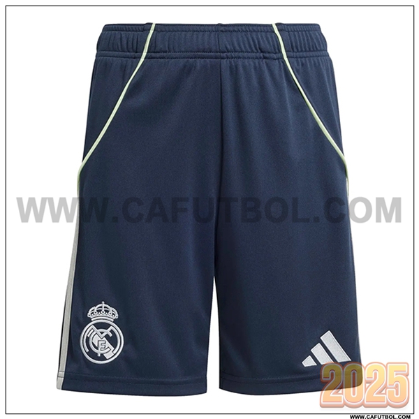 Segunda Pantalones Cortos Real Madrid Azul marino 2025 2026