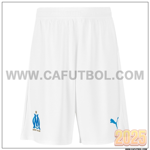 Primera Pantalones Cortos Marsella OM Blanco 2025 2026