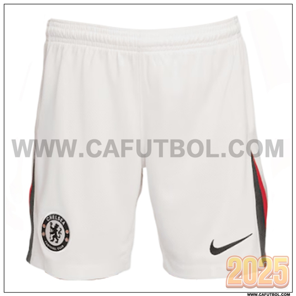 Segunda Pantalones Cortos FC Chelsea Blanco 2025 2026