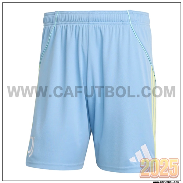 Segunda Pantalones Cortos Juventus Azul Claro 2025 2026