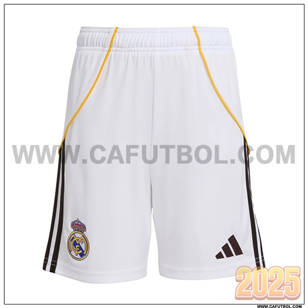 Primera Pantalones Cortos Real Madrid Blanco 2025 2026
