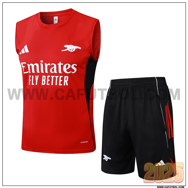 Camiseta Entrenamiento sin mangas Arsenal Rojo/Blanco/Negro 2025 2026