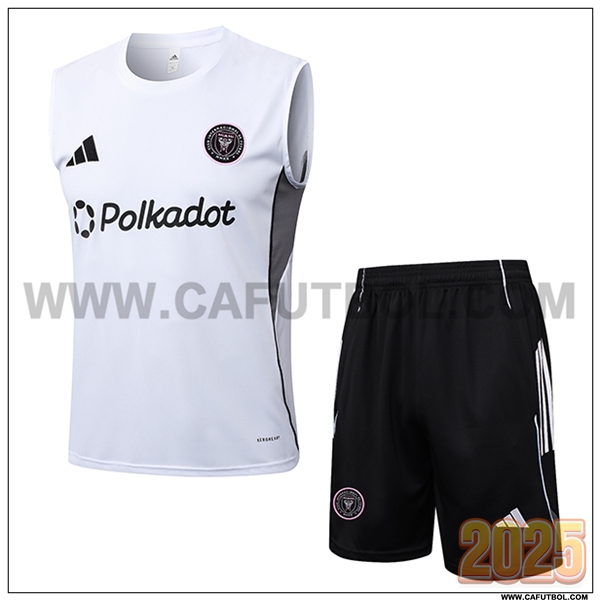 Camiseta Entrenamiento sin mangas Inter Miami CF Blanco/Negro 2025 2026