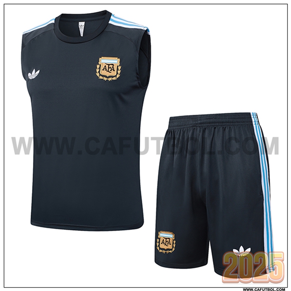 Camiseta Entrenamiento sin mangas Argentina Gris Oscuro 2025 2026