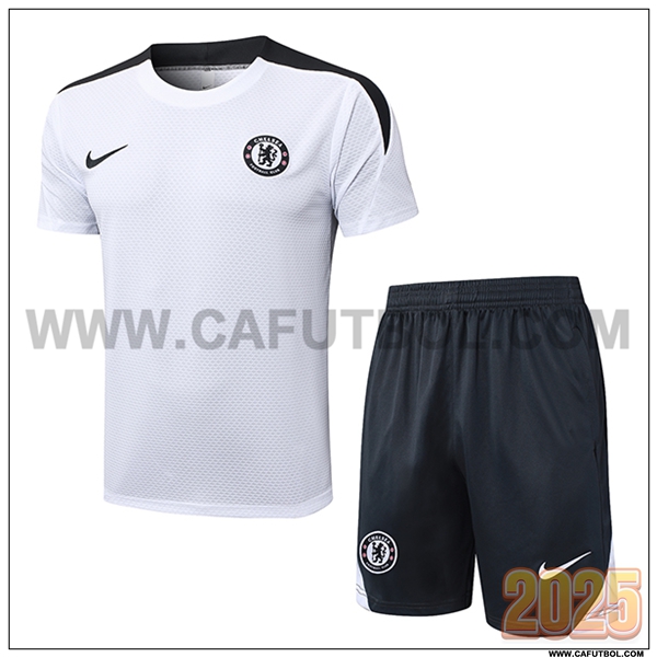Camiseta Entrenamiento FC Chelsea Blanco/Gris 2025 2026
