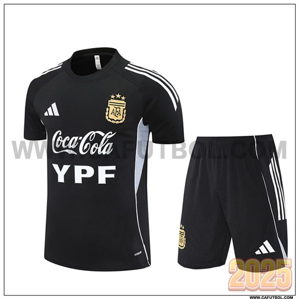 Camiseta Entrenamiento Argentina Negro/Blanco/Gris 2025 2026