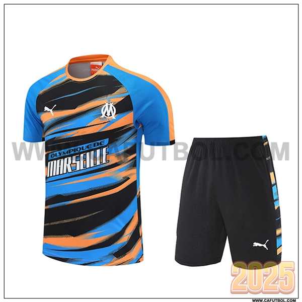 Camiseta Entrenamiento Marsella Azul/Naranja/Negro 2025 2026
