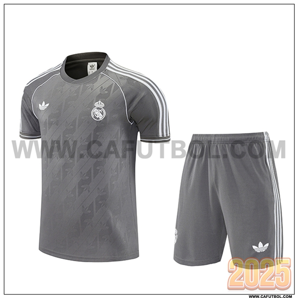 Camiseta Entrenamiento Real Madrid Gris/Blanco 2025 2026 -02