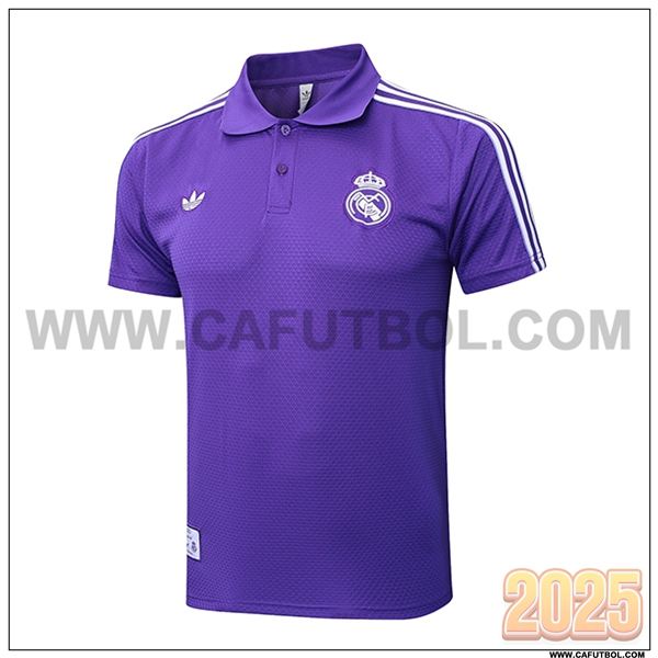 Camiseta Polo Real Madrid Violeta/Blanco 2025 2026