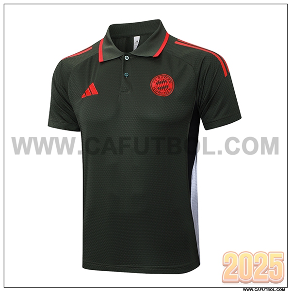 Camiseta Polo Bayern Munich Verde/Rojo 2025 2026