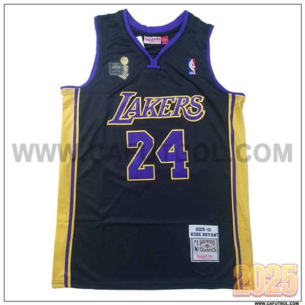 Camisetas De Futbol Los Angeles Lakers (BRYANT #24) 2025/26 Negro/Amarillo/Violeta