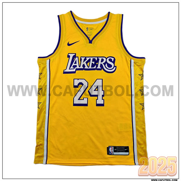 Camisetas De Futbol Los Angeles Lakers (BRYANT #24) 2025/26 Amarillo