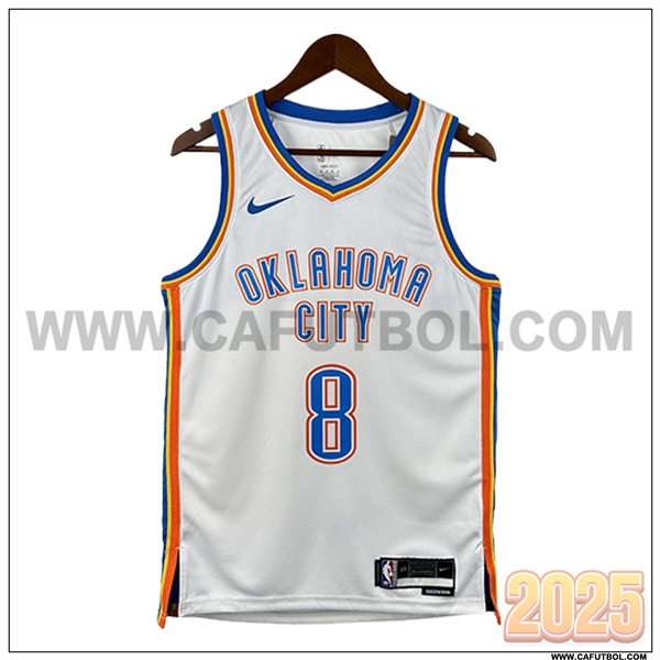 Camisetas De Futbol Oklahoma City Thunder (WILLIAMS #8) 2025/26 Blanco