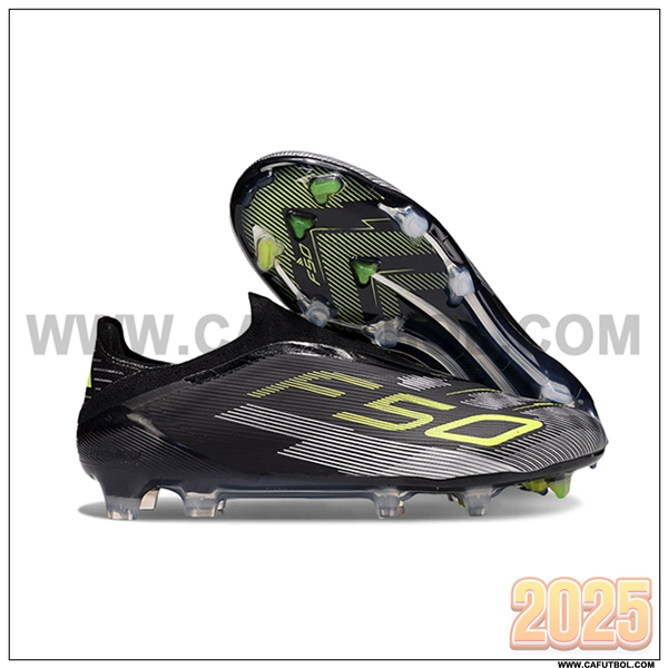 Adidas Botas De Fútbol F50 Elite Laceless FG Negro/Verde