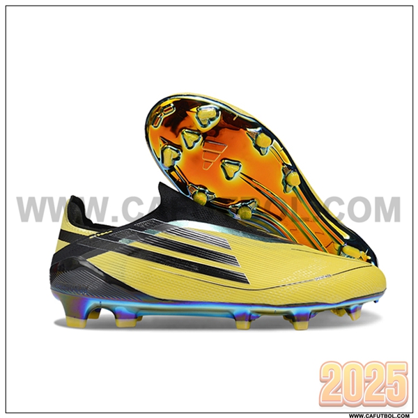 Adidas Botas De Fútbol F50 Elite Laceless FG Amarillo/Negro