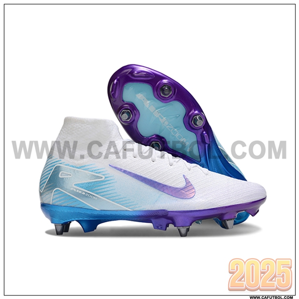 Nike Botas De Fútbol Air Zoom Mercurial Superfly IIX Elite SG Blanco/Azul/Violeta