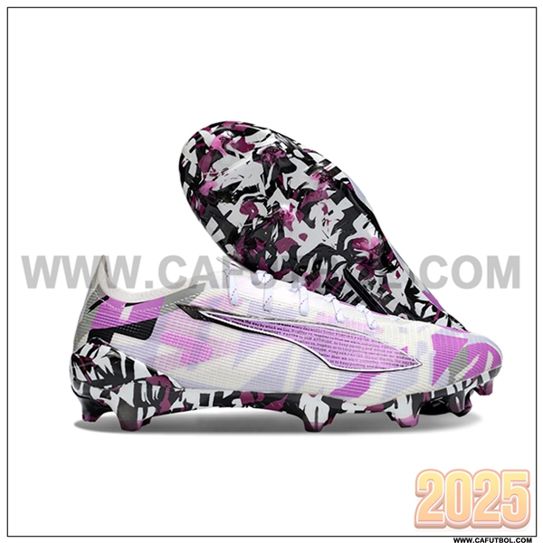 PUMA Botas De Fútbol ULTRA 5 ULTIMATE FG Blanco/Violeta/Negro