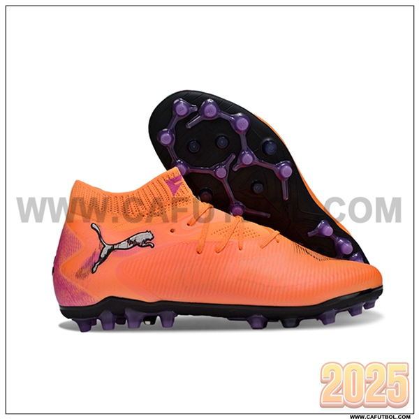 PUMA Botas De Fútbol FUTURE 8 ULTIMATE AG Naranja/Violeta