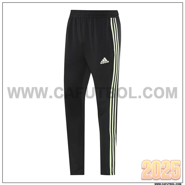 Pantalones Entrenamiento Adidas Negro/Verde 2025 2026