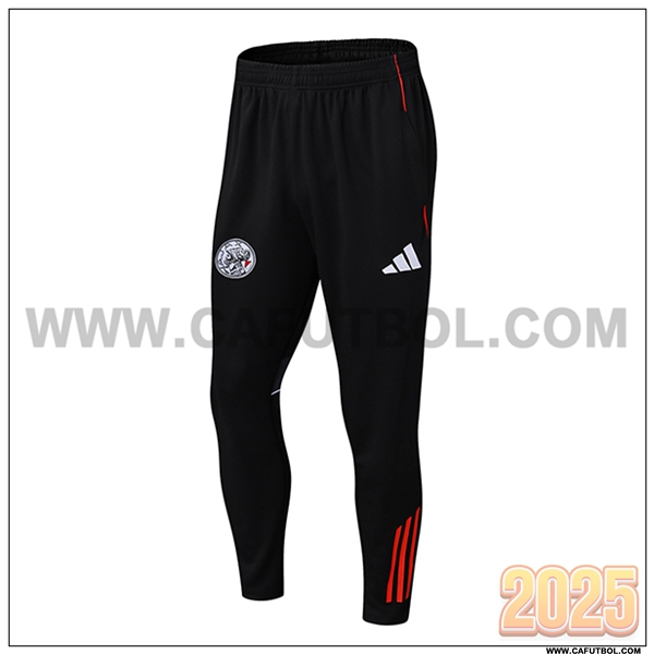 Pantalones Entrenamiento Ajax Negro/Rojo 2025 2026