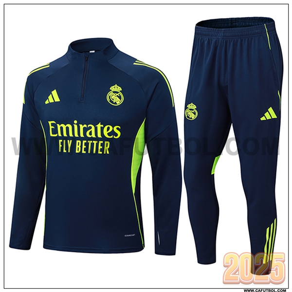 Chandal de Futbol Real Madrid Azul/Verde 2025 2026 -02