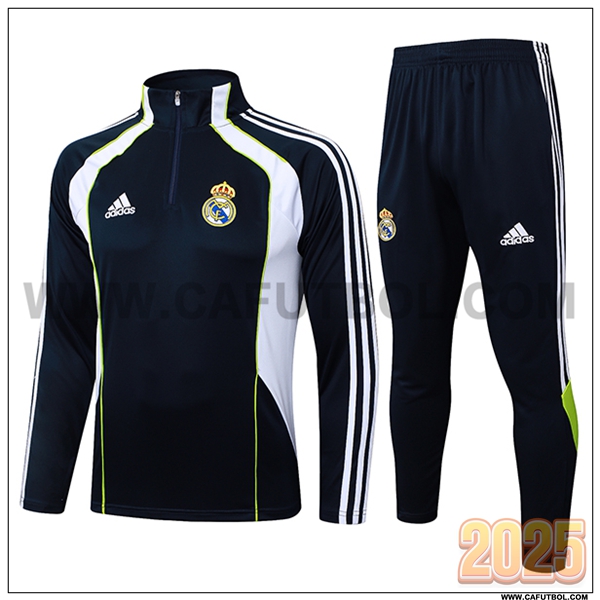 Chandal de Futbol Real Madrid Azul/Blanco/Verde 2025 2026 -02