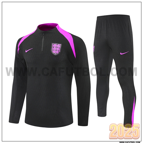 Chandal de Futbol Inglaterra Negro/Violeta 2025 2026