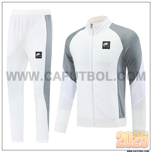 Chandal Chaquetas Futbol Nike Blanco/Gris 2025 2026