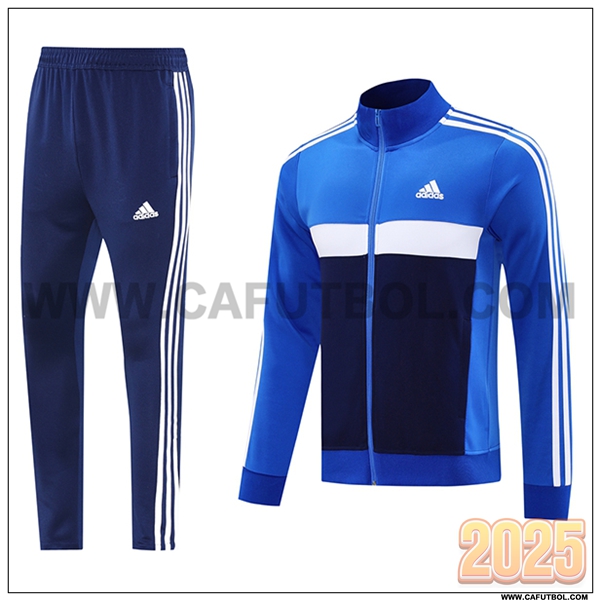 Chandal Chaquetas Futbol Adidas Azul/Blanco 2025 2026
