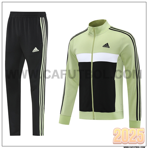 Chandal Chaquetas Futbol Adidas Verde/Negro/Blanco 2025 2026