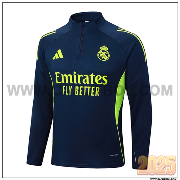 Sudadera Entrenamiento Real Madrid Azul/Verde 2025 2026 -02