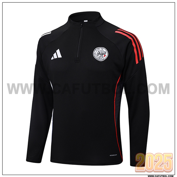 Sudadera Entrenamiento Ajax Negro/Rojo 2025 2026