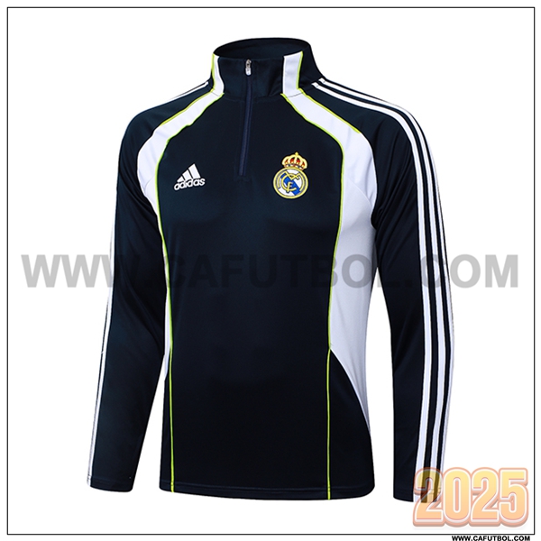 Sudadera Entrenamiento Real Madrid Azul/Blanco/Verde 2025 2026