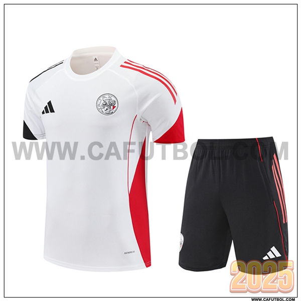 Camiseta Entrenamiento Ajax Blanco/Negro/Rojo 2025 2026