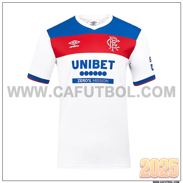 Nuevo Camiseta de Rangers FC Segunda Blanco/Azul/Rojo 2025 2026