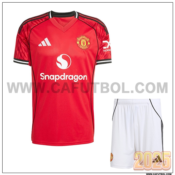 Nuevo Camiseta de Manchester United Primera Mujer Rojo 2025 2026