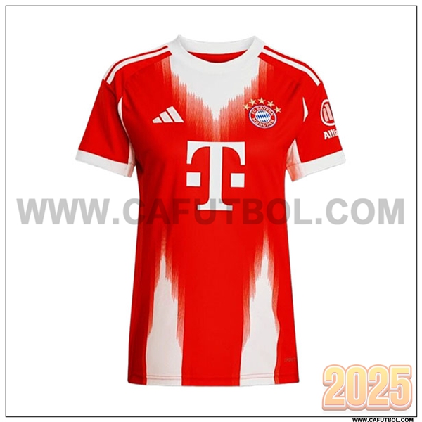 Nuevo Camiseta de Bayern Munich Primera Ninos Rojo/Blanco 2025 2026