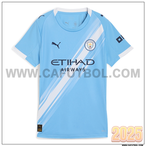 Nuevo Camiseta de Manchester City Primera Ninos Azul cielo 2025 2026