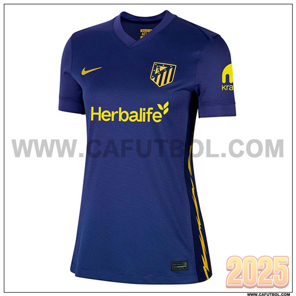 Nuevo Camiseta de Atletico Madrid Segunda Ninos Azul marino 2025 2026