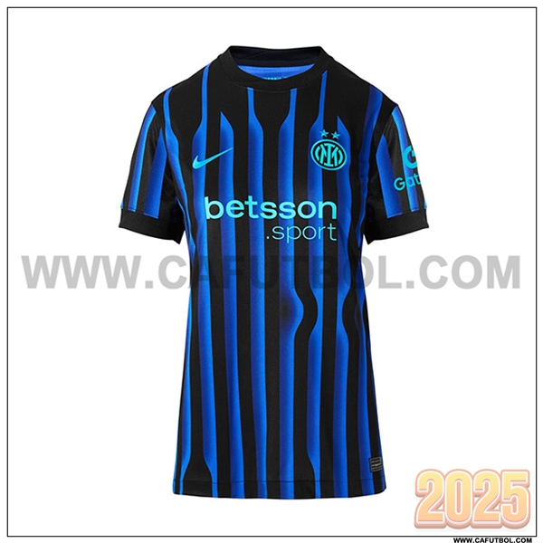 Nuevo Camiseta de Inter Milan Primera Ninos Azul/Negro 2025 2026