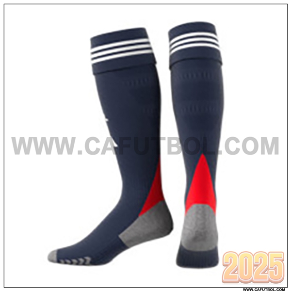 Segunda Calcetines Futbol Lyon OL Azul marino 2025 2026
